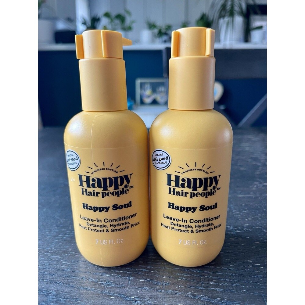 Lot of Two Happy Hair People Happy Soul Leave-In Conditioner 7 fl oz Orange